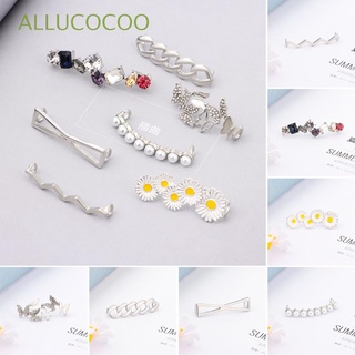 ALLUCOCOO 1/8pcs Women Shoe Decoration Clip Rhinestones Shoe Charms Shoelaces Clips Pearl Casual Shoes Decorations for Sneakers Shoe Care & Accessories DIY Decor Shoes Accessory