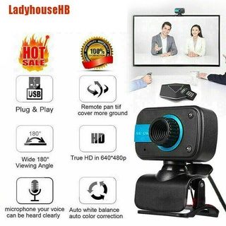 [ladyhousehg] webcam hd usb computadora cámara web para pc portátil escritorio video cam con micrófono