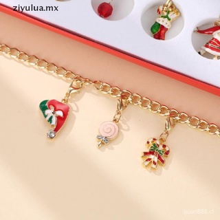 GUAN🔥Venta al contado🔥[well] Collar De Pulsera De Joyería Con Temática De Navidad Con Calendario De Adviento Navideño MX
