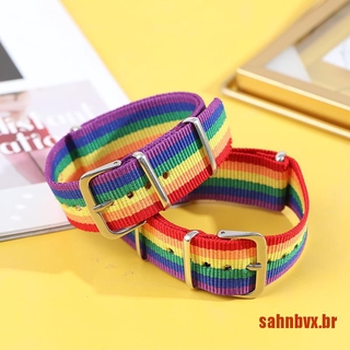 SahnBvx 2Pcs arco iris lesbianas Gays bisexuales transgénero tejido pareja arco iris Brace