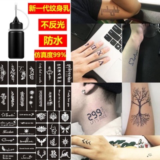 Pegatinas de tatuaje Semi permanentes pegatinas de tatuaje impermeable de larga duración hombres y mujeres Social