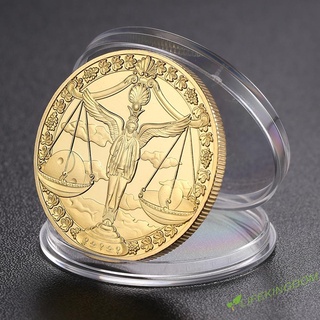 (formyhome) 5pcs 12 monedas conmemorativas chapados en oro regalo coleccionable