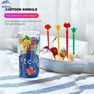 (gorgeous) animal púas de frutas-niño de alimentos de grado alimenticio púas de dibujos animados bento decoración conjunto