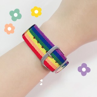 Nylon arco iris lesbianas Gays bisexuales transgénero pulseras para mujeres niñas orgullo tejido trenzado hombres pareja amistad joyería (2)