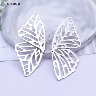 [Ful] Hollow Butterfly Drop Earrings for Women Metal Big Wing Pendant Earrings Jewelry CXV (1)