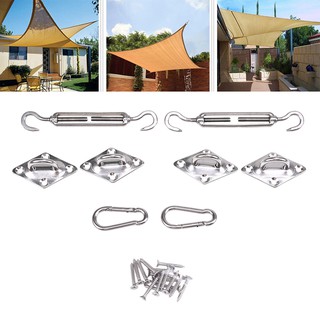 8X Kit de accesorios de fijación para velas solares de acero inoxidable con/sin tornillo