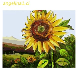 angelina1 pintura para adultos y niños diy kits de pintura al óleo preimpreso lienzo floración