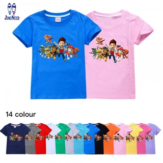 PAW PATROL 100% algodón unisex niños newttshirt niñas patrulla canina niños manga corta camiseta top