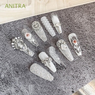 ANITRA Salon Nail Polish Sticker DIY Self-Adhesive Decal Lace Nails Sticker 3D 5D Thin Tough Lace Pattern Manicure Accessories Lace Flowers High Quality Nail Art Decoration/Multicolor