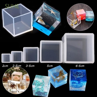 Molde transparente cuadrado de silicona para manualidades, resina epoxi, cristal, UV, resina epoxi, herramientas para hacer joyas