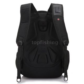 Top nuevo Swiss Military Army multifunción 15inch portátil bolsa mochila externa USB carga escolar negro