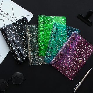 A5/A6 Star Transparent Notebook Inner Core Cover 6 Hole Loose Leaf Binder