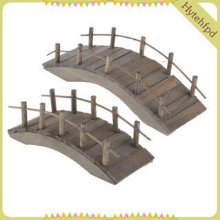 Hytehfpd 2 piezas Mini puente De madera Realista Para Casa De muñecas 1/12/Diy/jardín/manualidades
