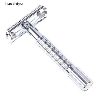 Haoshiyu - maquinilla de afeitar para hombre, clásico, doble borde, cromo, 1 cuchillas BR
