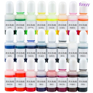 foxyy 24 colores super brillante resina pigmento kit transparente epoxi resina uv colorante colorante (1)