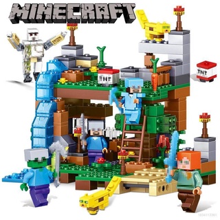 Minecraft Series bloques de construcción Ocelot Jungle set modelo niños lego rompecabezas juguetes 4 en 1 conjunto de cumpleaños de alta calidad