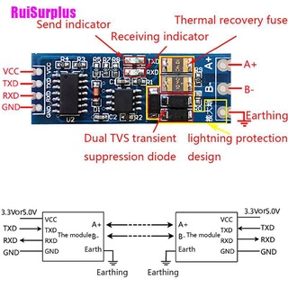 [Ruisurplus] puerto serie estable de UART a módulo de función convertidor RS485 a módulo RS485 a TTL