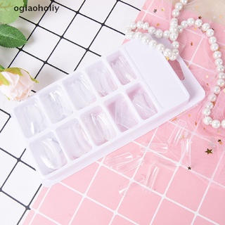 Ogiaoholiy 100pcs quick building poly gel nail forms mold tips extension dual nail art tool CL