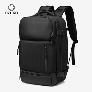 [en Stock] OZUKO gran capacidad de carga USB hombres portátil mochila de negocios impermeable bolsa de viaje