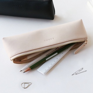 bolsa de lápices simple vintage de cuero sintético portátil de maquillaje bolsa de almacenamiento para oficina (2)