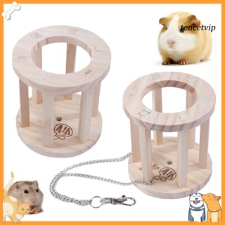 [Vip]Pet Rabbit Wooden Hay Manger Cage Hanging Grass Feeder Food Storage Rack Holder (1)