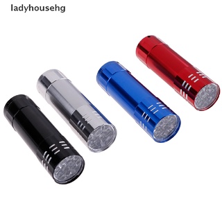 [Ladyhousehg] Mini Linterna De Aluminio uv ultra Violeta 9 led Luz De La Lámpara Venta Caliente