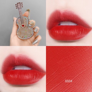 little guitar lápiz labial fácil de usar impermeable brillo de labios de larga duración sedoso brumoso suave labios glaseado belleza maquiagem tslm1
