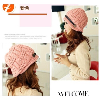 invierno nueva moda mujeres tejer lana sombrero gorra estilo coreano accesorios 4 colores