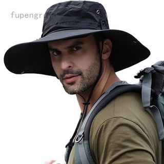 Fupengrui verano parasol sombrero de pescador de los hombres de protección solar y protección UV sombrero de ala grande pesca al aire libre impermeable (1)