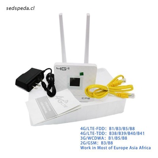 sed Wireless CPE 4G Wifi Router Portable Gateway FDD TDD LTE WCDMA GSM Global Unlock External Antennas SIM Card Slot WAN LAN Port