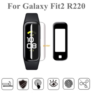 winter 3Pcs Soft TPU Clear /3D Curved Soft Smartband Protective Film For -Samsung -Galaxy Fit 2 SM-R220 Smart Wristband Fit2 R220 Screen Protector Cover