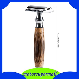[motormall] Afeitadora clásica con mango De bambú con doble borde Para rasuradora De seguridad (5)