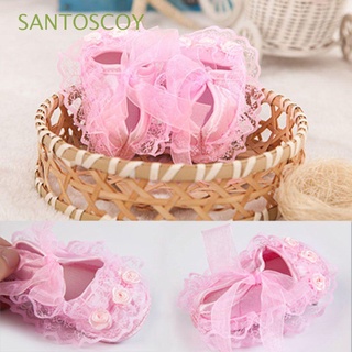 SANTOSCOY 3 Colors Child New Lace Frilly Flower Shoes Cute Newborn Non-Slip Infant Hot Girls Toddler/Multicolor