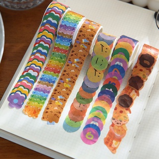 100 piezas de colores surtidos lindo kawaii de dibujos animados osos flor washi cinta