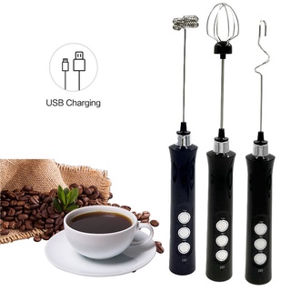 Rechargeable Electric Milk Frother Stainless Steel Mixer Baking Milk Frother