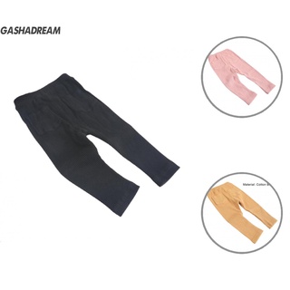 Gashadream Skin-Touch niñas pantalones flaco acanalado niños pantalones de Color sólido para el hogar