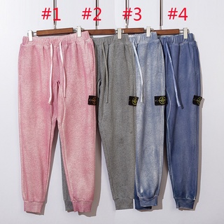 STONE ISLAND pantalones listo stock de alta calidad bordado suelto casual moda pantalones de chándal para mujeres/hombres