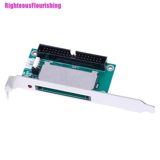 Righteousflourishing tarjeta flash compacta CF de 40 pines a convertidor 3.5 IDE/adaptador PCI/panel trasero