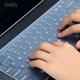 thies universal portátil teclado película protectora impermeable gel de silicona portátil teclado cubierta a prueba de polvo práctico protector transparente 10-17 pulgadas