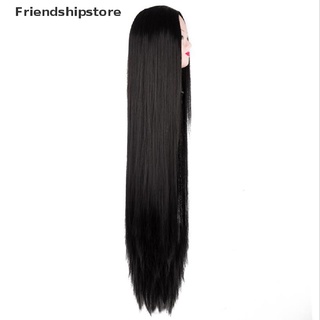 [friendshipstore] peluca de cosplay sintética resistente al calor 100 cm/40" larga recta disfraz mujer peluca cl