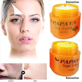 【NW】 Papaya Day Cream And Night Cream Whitening Moisturizer Anti-Freckle Refreshing 【Newswallow】