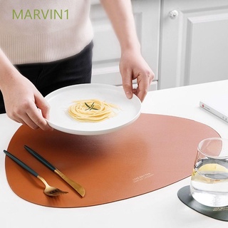 marvin1 - alfombrilla de piel sintética, aislamiento térmico, mantel individual para mesa de comedor, disco antideslizante, mesa simple, multicolor