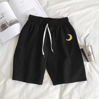 Summer Boys Shorts Men's Cropped Pants Loose Trendy Hong Kong Style Solid Color Straight Casual Beach Pants All-Matching Men's Pants