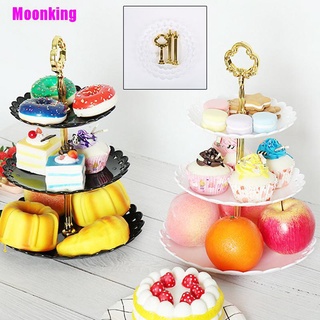 [Moonking] Bandejas de decoración de tres capas para tartas, fiesta de boda, postres, dulces, frutas