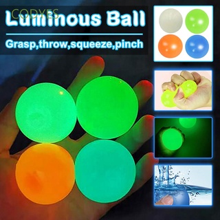 CODYES 65mm Sticky Target Ball Kids Gifts Decompression Ball Squash Ball Suction Children's Toy Throw Family Games Fluorescent Luminous Stress Globbles/Multicolor