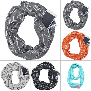 Fstylefang-spot - bufanda Universal con bolsillo con cremallera, cuello cálido, cuello caliente, bucle de bufanda