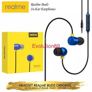 Original Realme RMA101 auriculares auriculares RMA101 manos libres estéreo Bass auriculares R1 auriculares
