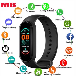 2021 nuevo M6 M5 M4 M3 Smart pulsera reloj Fitness Tracker frecuencia cardíaca Monitor de presión arterial pantalla a Color IP67