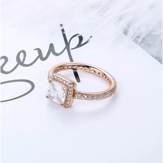 Pandora anillo Pandora anillos de Pandora atemporal elegante oro rosa índice dedo anillo de encanto anillo de diamante anillo