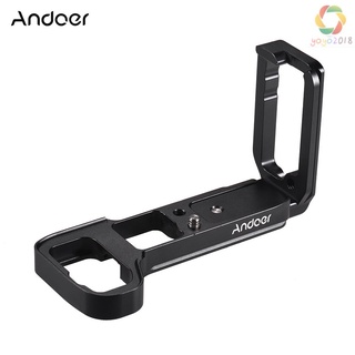 Andoer L Shape QR placa de liberación rápida cámara jaula accesorio soporte de aleación de aluminio para Sony A7III/ A7R3/ A7M3/ A9
